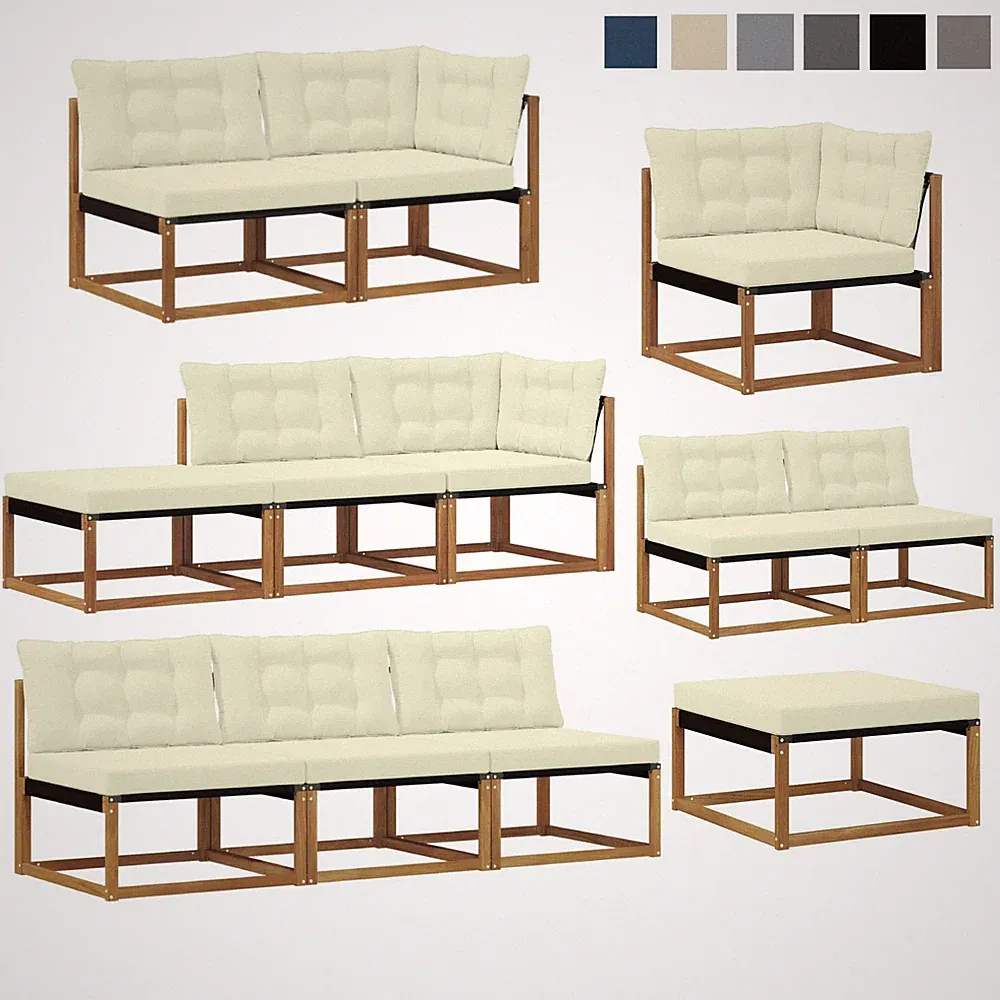 Gartenmöbel mit Kissen Garten Outdoor Sofa Lounge Set Balkonmöbel Terrassenmöbel
