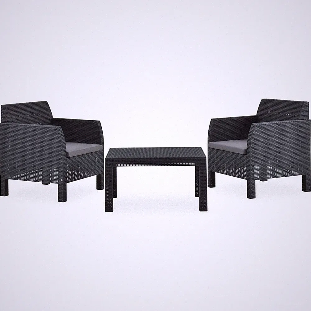 Gartenmöbel mit Kissen PP Rattan Sofa Lounge Sitzgruppe mehrere Auswahl vidaXL