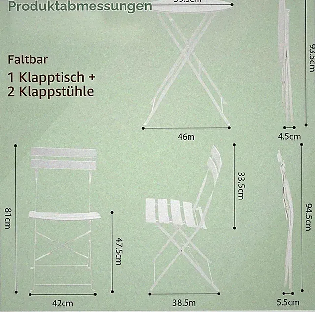 Gartenmöbel Set 3-teilig wetterfest Balkonmöbel Bistrotisch Stühle Rustikal