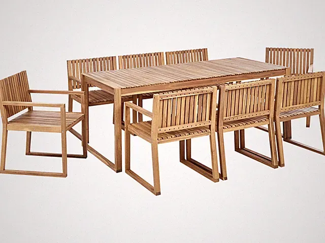 Gartenmöbel Set 8-Sitzer zertifiziertes Holz hellbraun 9-teilig Sassari II