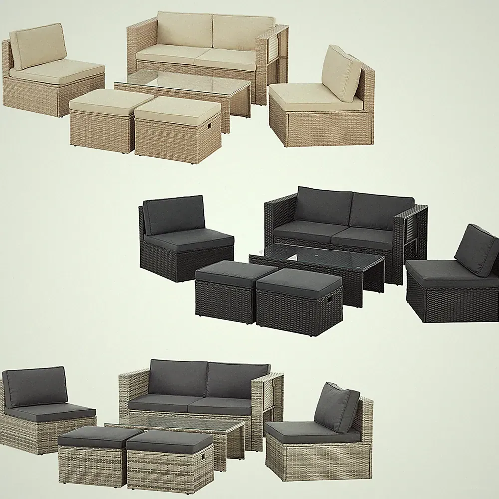 Gartenmöbel Set Lounge Polyrattan Gartenlounge Outdoor Sitzecke Juskys®