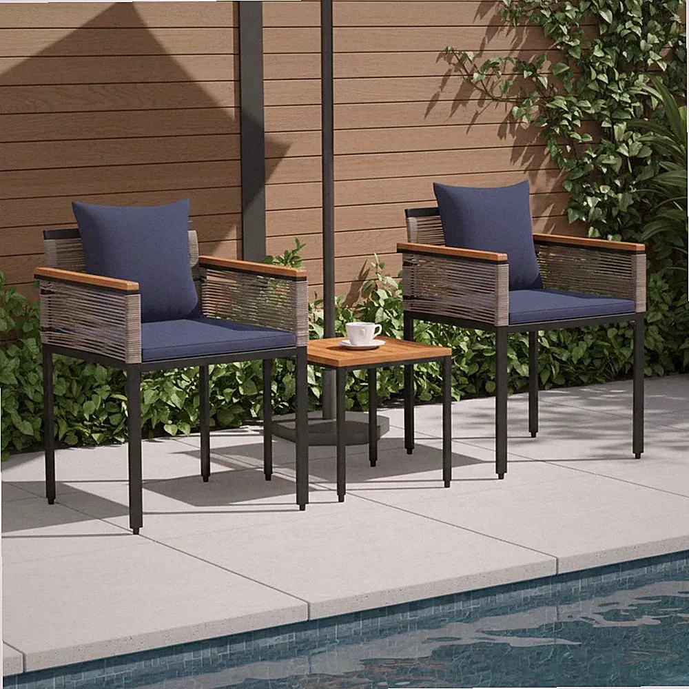 Gartenmöbel Set mit Kissen Poly-Rattan Outdoor-Sitzplätze Rattanmöbel vidaXL