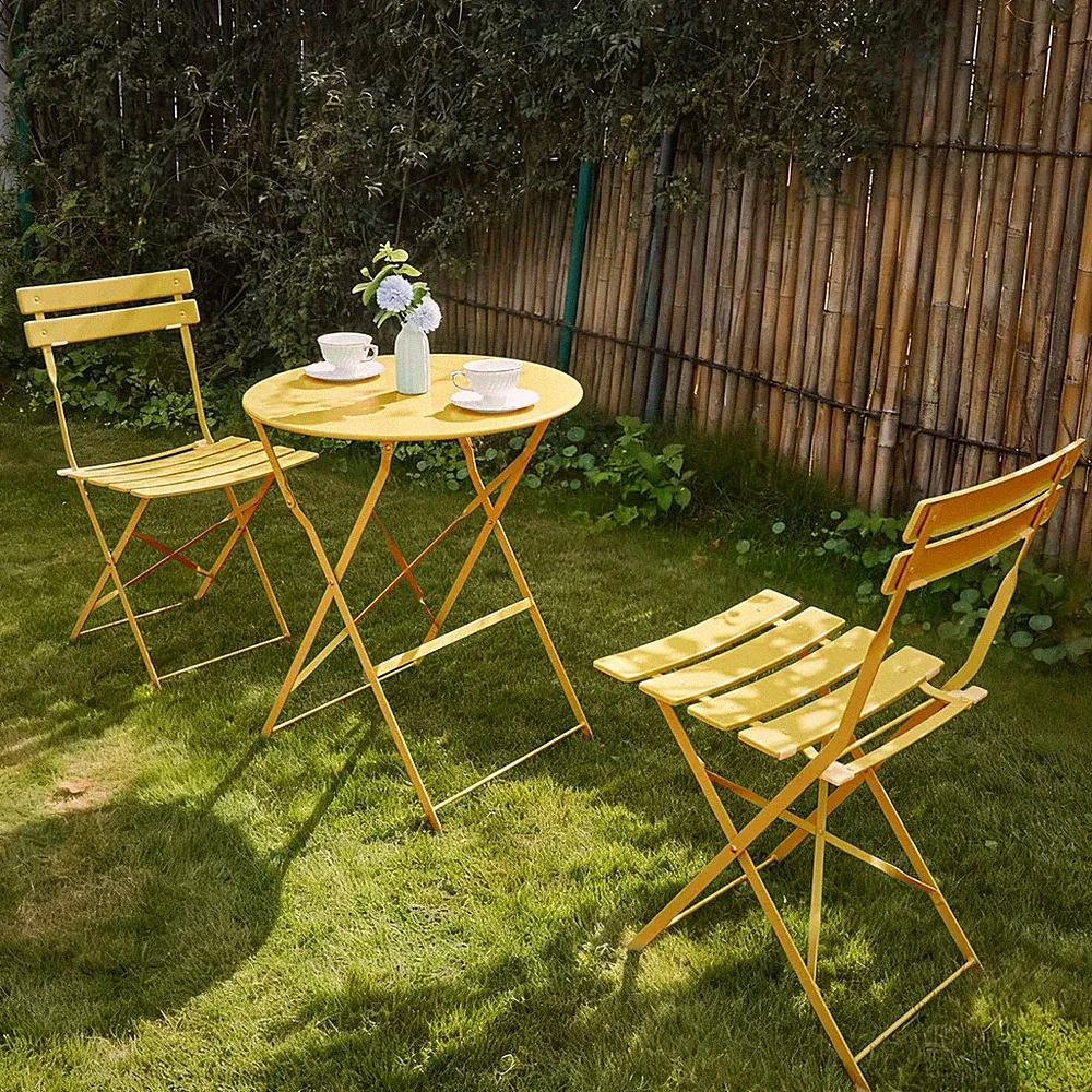Gartenmöbel Set Wetterfest, Balkonmöbel Set 3 Teilig Für Kleinen Balkon, Bistrot