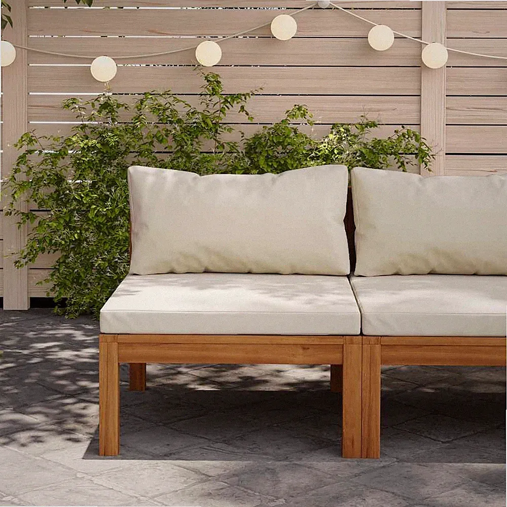 Gartenmöbel Sofa Tisch Hocker Sessel Lounge Sitzgruppe Akazie Massivholz vidaXL