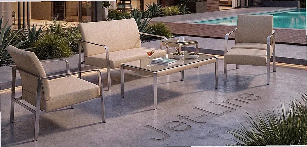 lounge möbel outdoor edelstahl