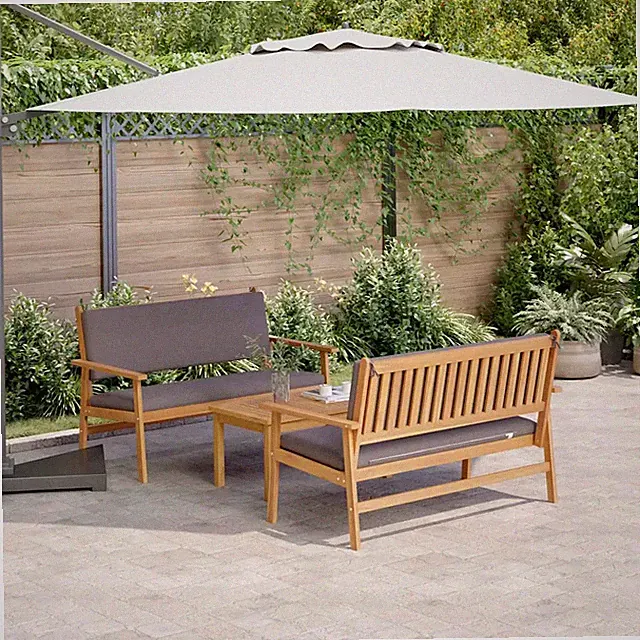 Gartensofa-set Massivholz Akazie Gartenmöbel Garten-Sofa Lounge vidaXL