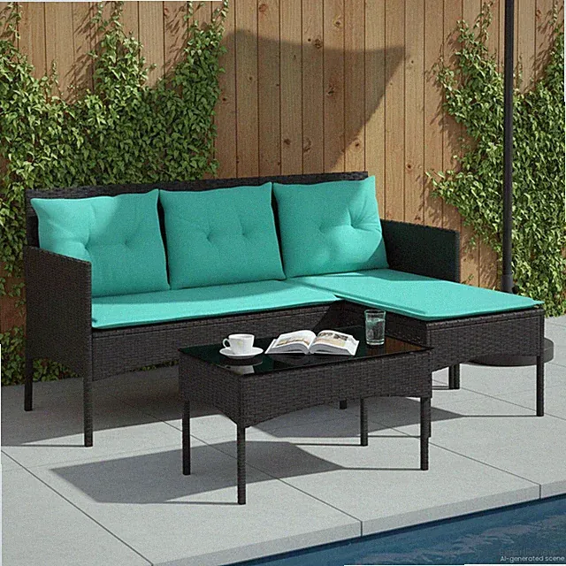 Gartensofa-set mit Kissen mit Kissen 2 stk. Poly-Rattan Garten-Sofa vidaXL