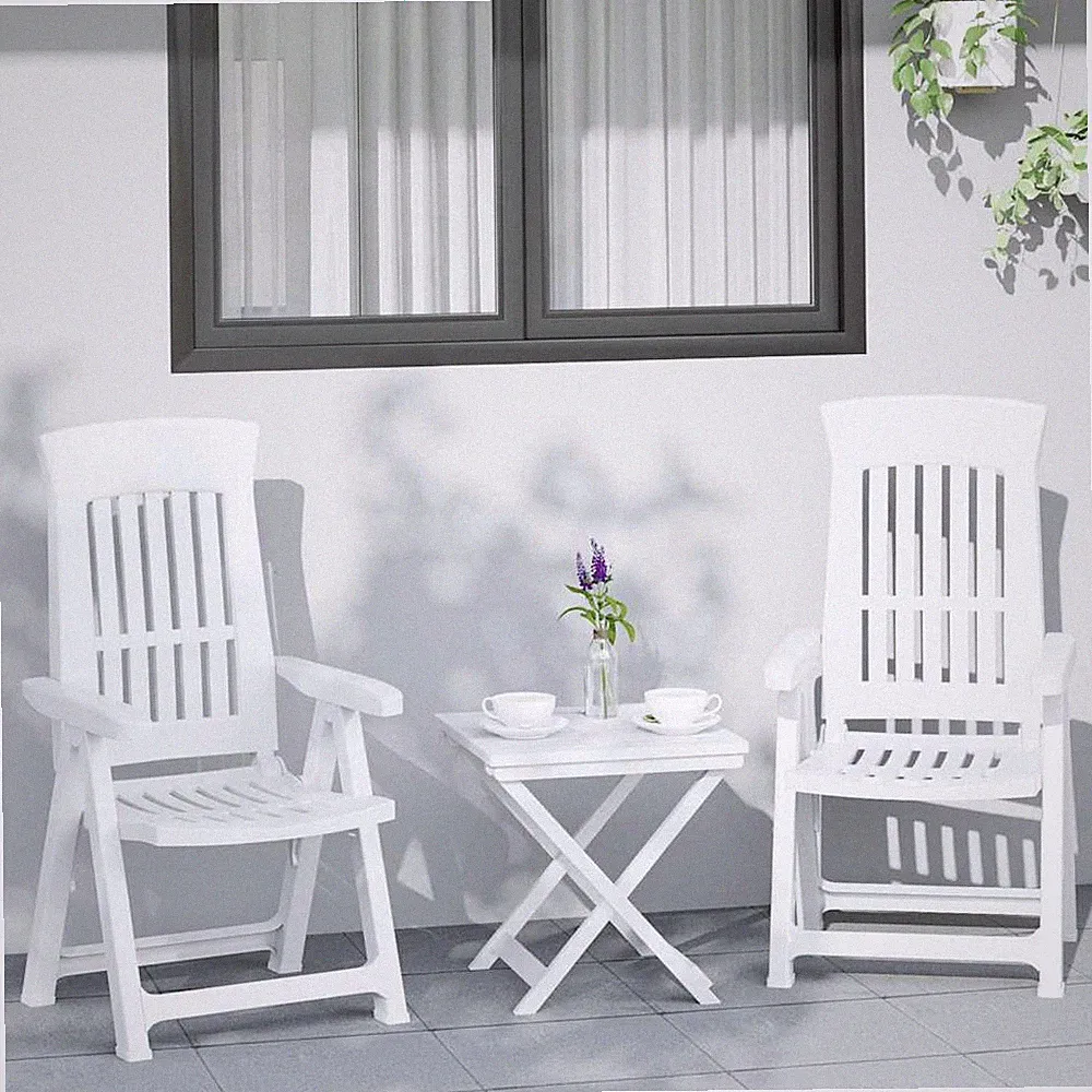 Gartenstühle Verstellbar Klappstuhl Balkonstuhl Outdoor Stuhl 2 Stk. PP vidaXL