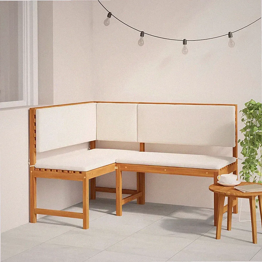 Gartenstuhl Braun Massivholz Akazie Sitz für Outdoor Moderner Stuhl vidaXL