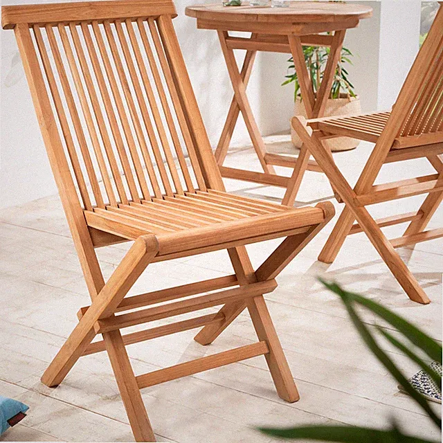 Gartenstuhl EMPIRE TEAK - natur - Teakholz - klappbar Hochlehner wetterfest