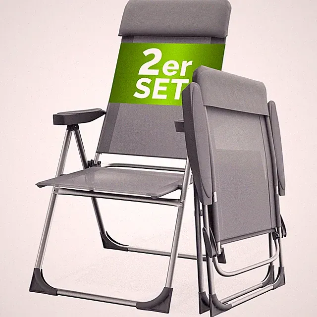 Gartenstuhl Hochlehner Klappstuhl 2er Set Alu Campingstuhl Klappbar CASARIA®