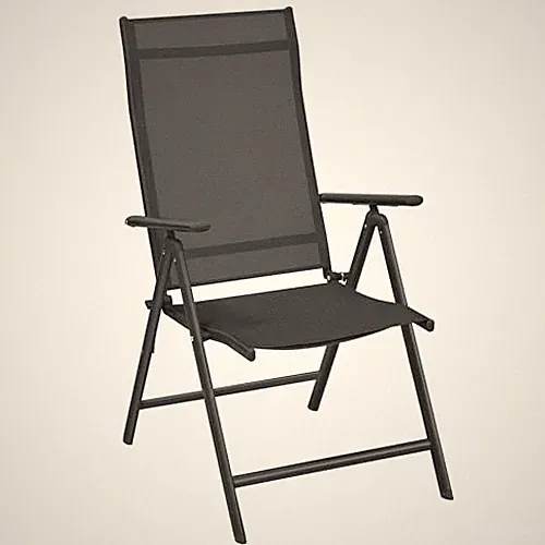Gartenstuhl Klappstuhl Outdoor mit Metallgestell 8-fach verstellbar 15