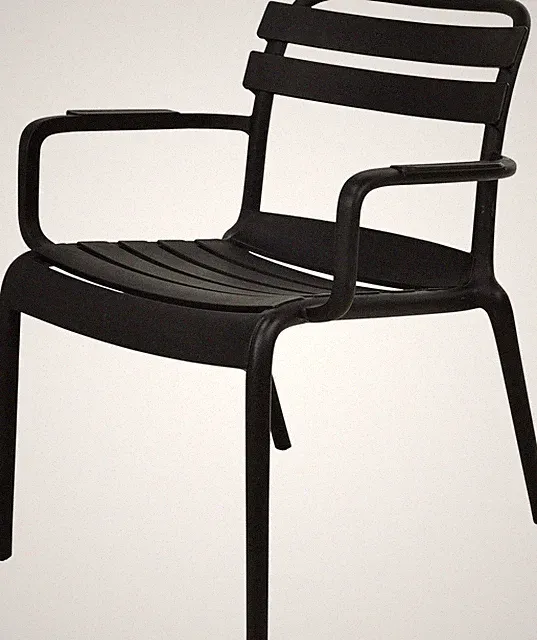Gartenstuhl MARIO BHT 65x77x66 cm schwarz Stapelstuhl Klappstuhl