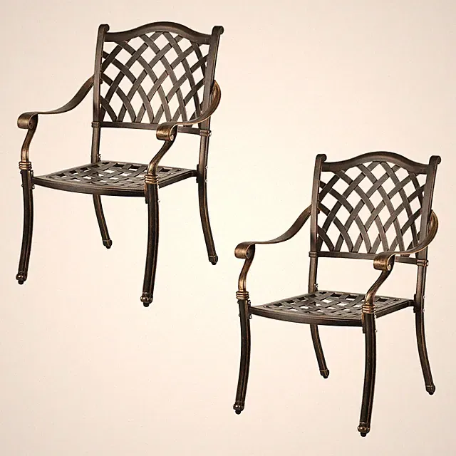 Gartenstuhl Metallsessel Veranda Stuhl Metallstuhl Balkonsessel antik 2er Set