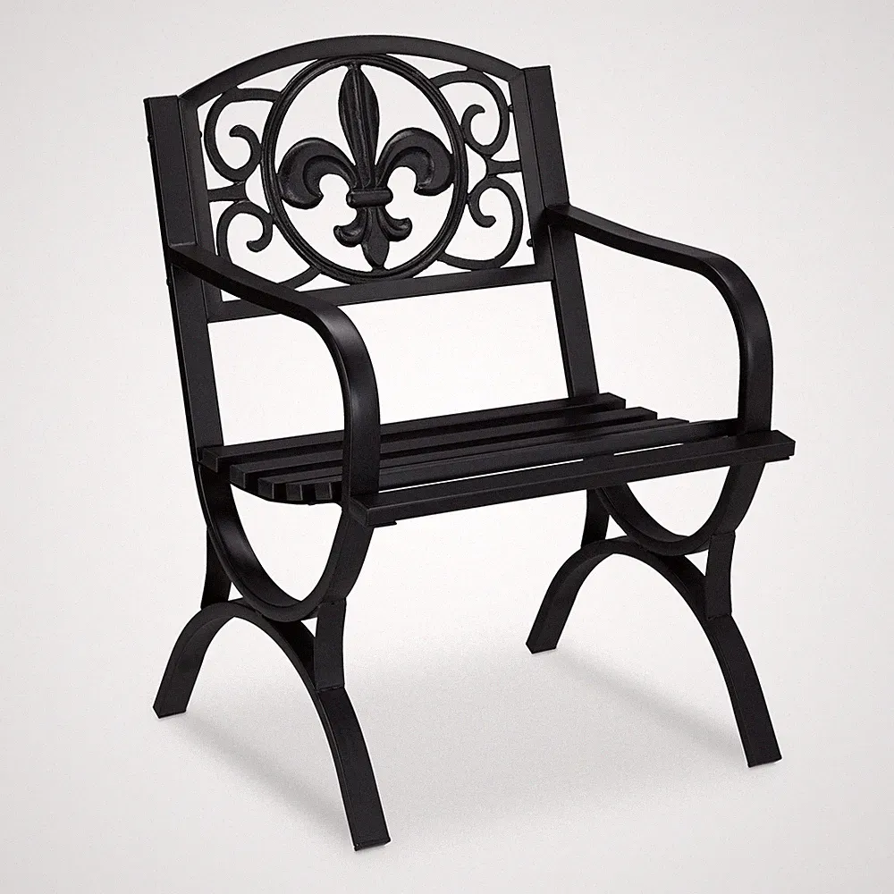 Gartenstuhl Metallstuhl Outdoor Sessel robust schwarz Retro Gartenstuhl antik