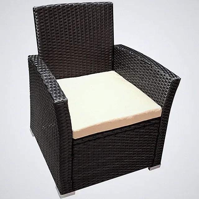 Gartenstuhl Schwarz Liegestuhl Rattan Ruhesessel Relaxsessel Garten Sessel
