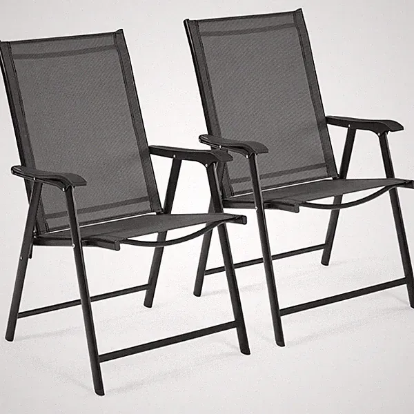 Gartenstuhl-Set Klappbare Essstühle Hochlehner Klappstühle bis 150 kg Belastbar