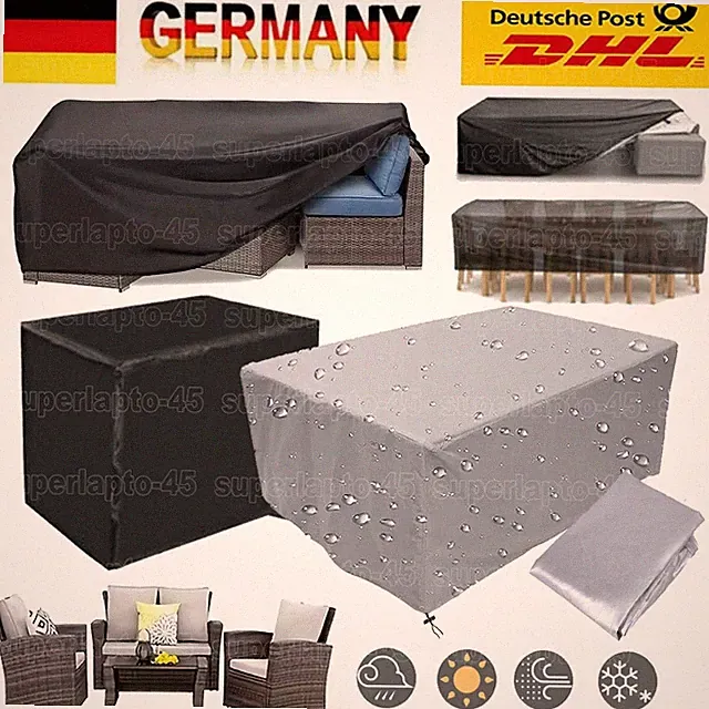 Gartentisch Abdeckung Schutzhülle Gartenmöbel Abdeckplane Garnitur Outdoor