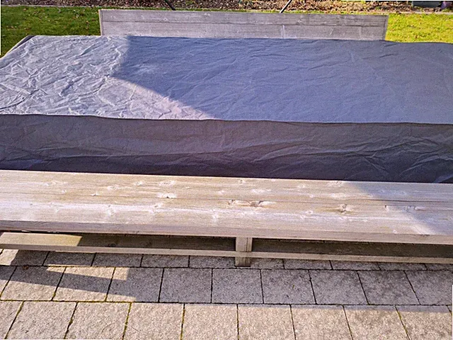 GARTENTISCH ABDECKUNG SCHUTZHÜLLE WASSERDICHT GARTENMÖBEL 375cm x 142 cm x 80 cm