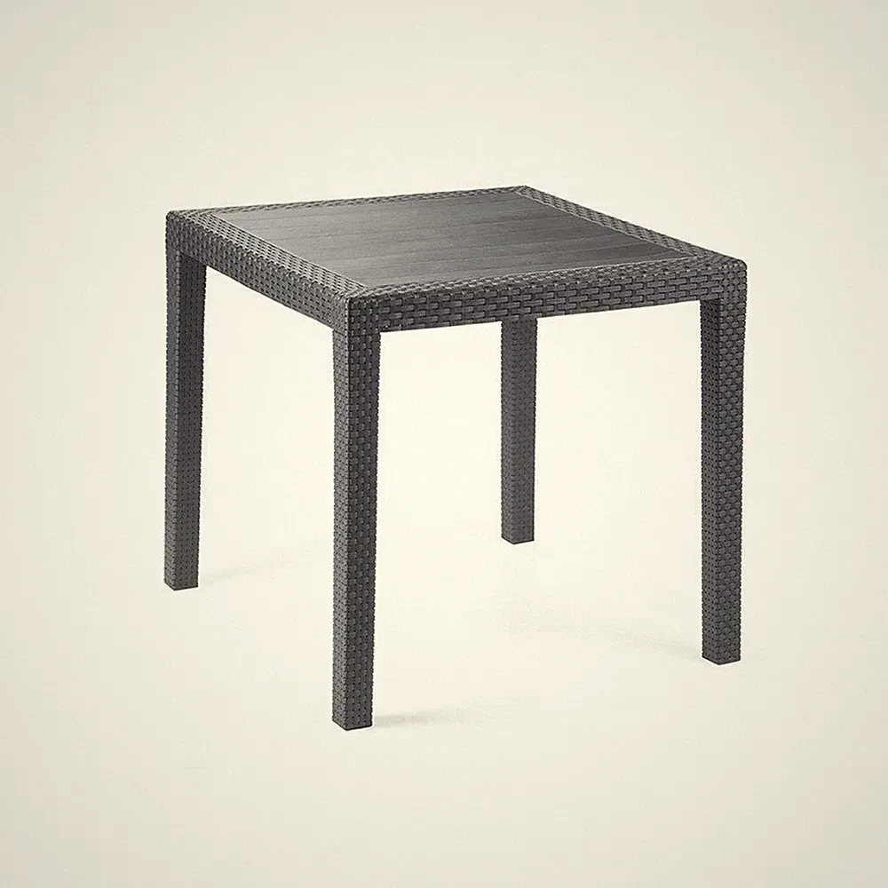 Gartentisch Agrigento, Quadratischer Gartentisch, feststehender Couchtisch i...