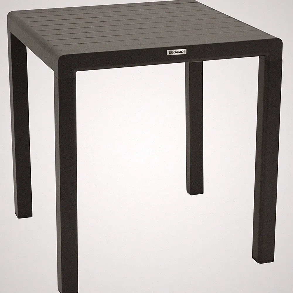 Gartentisch Bistrotisch Gartenmöbel Tisch Alu PARIS 70x70cm anthrazit wetterfest
