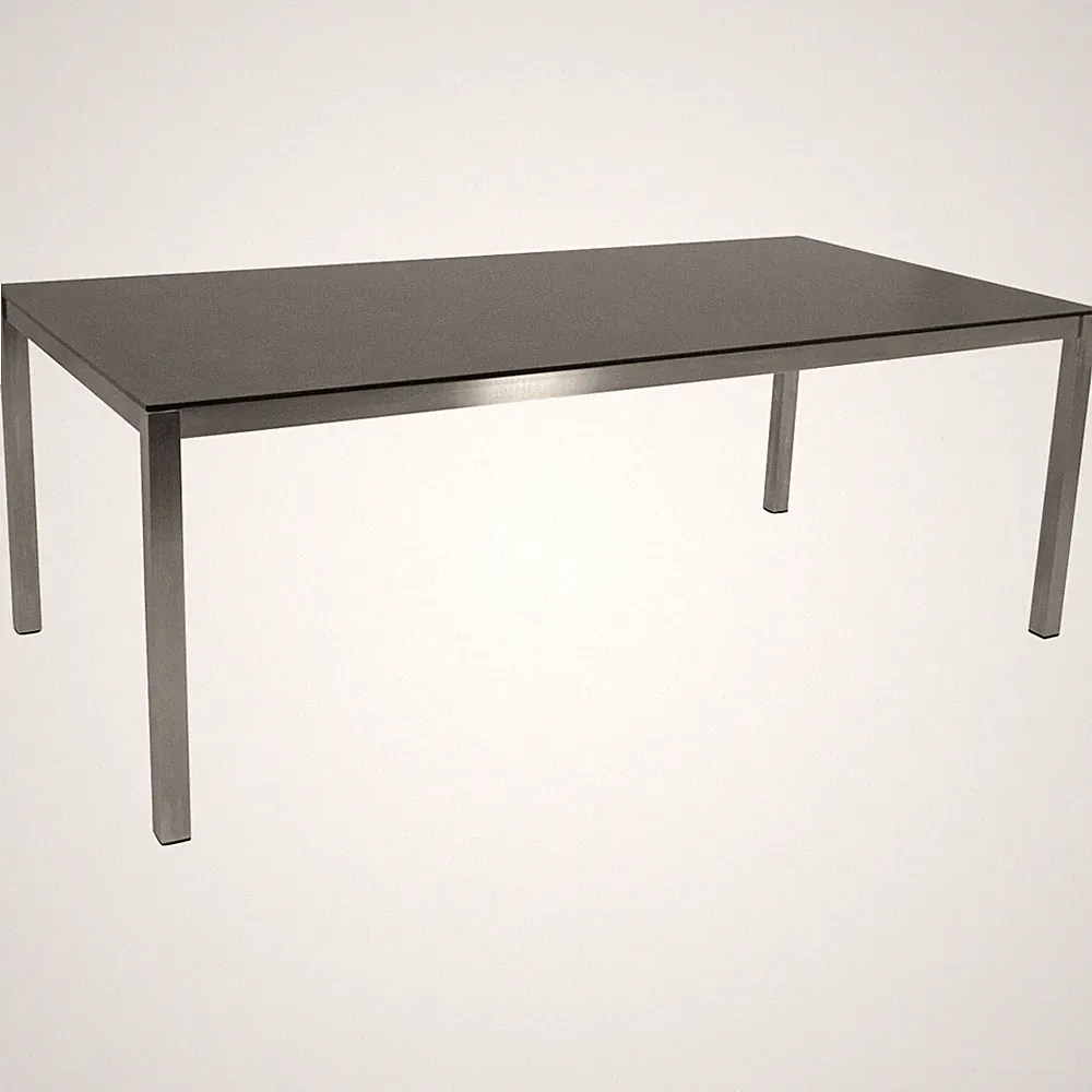 Gartentisch Esstisch Edelstahltisch Tisch SYDNEY 200x100cm Keramik 3D Edelstahl