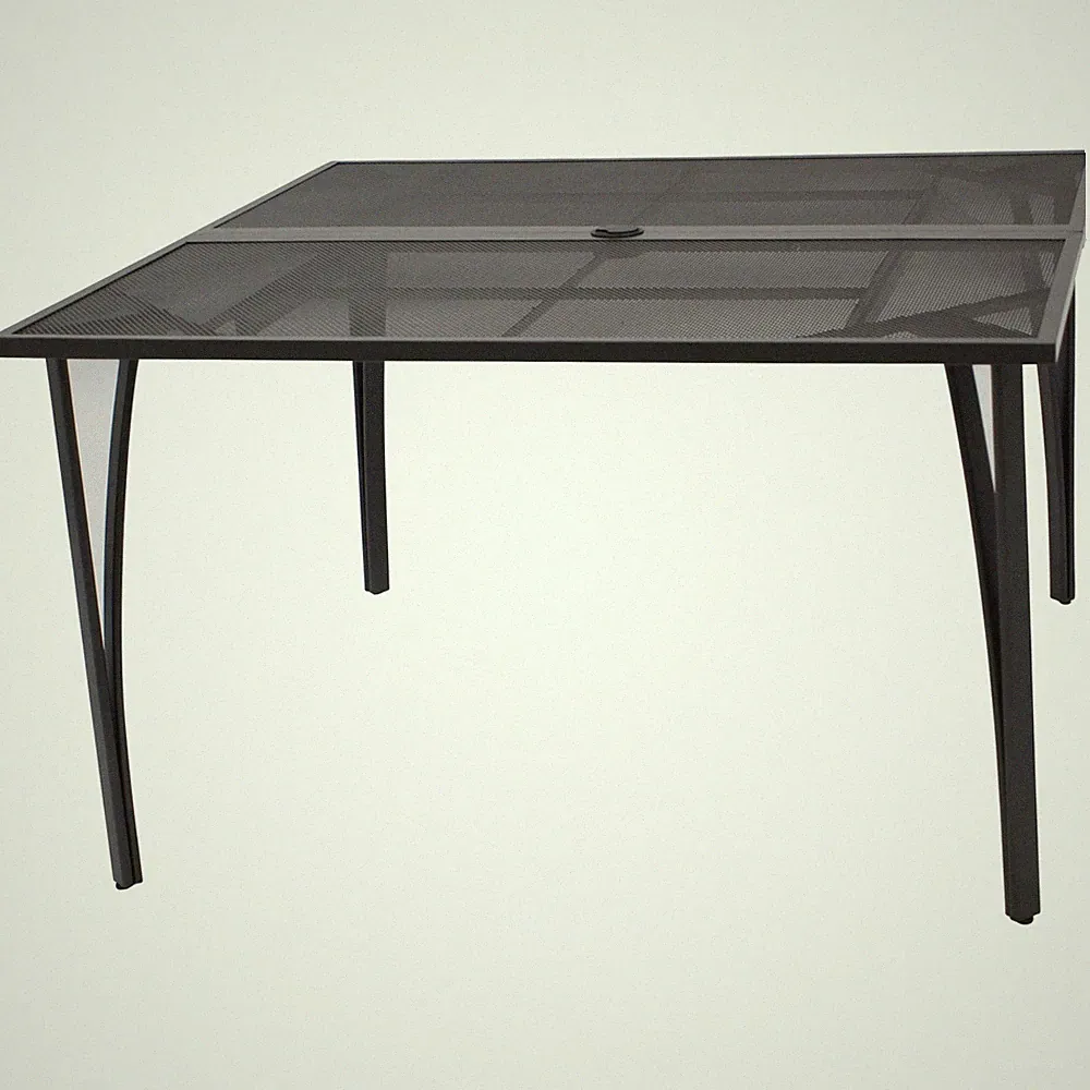 Gartentisch Esstisch Metalltisch Gartenmöbel Tisch Metall CLASSIC 120x120cm grau