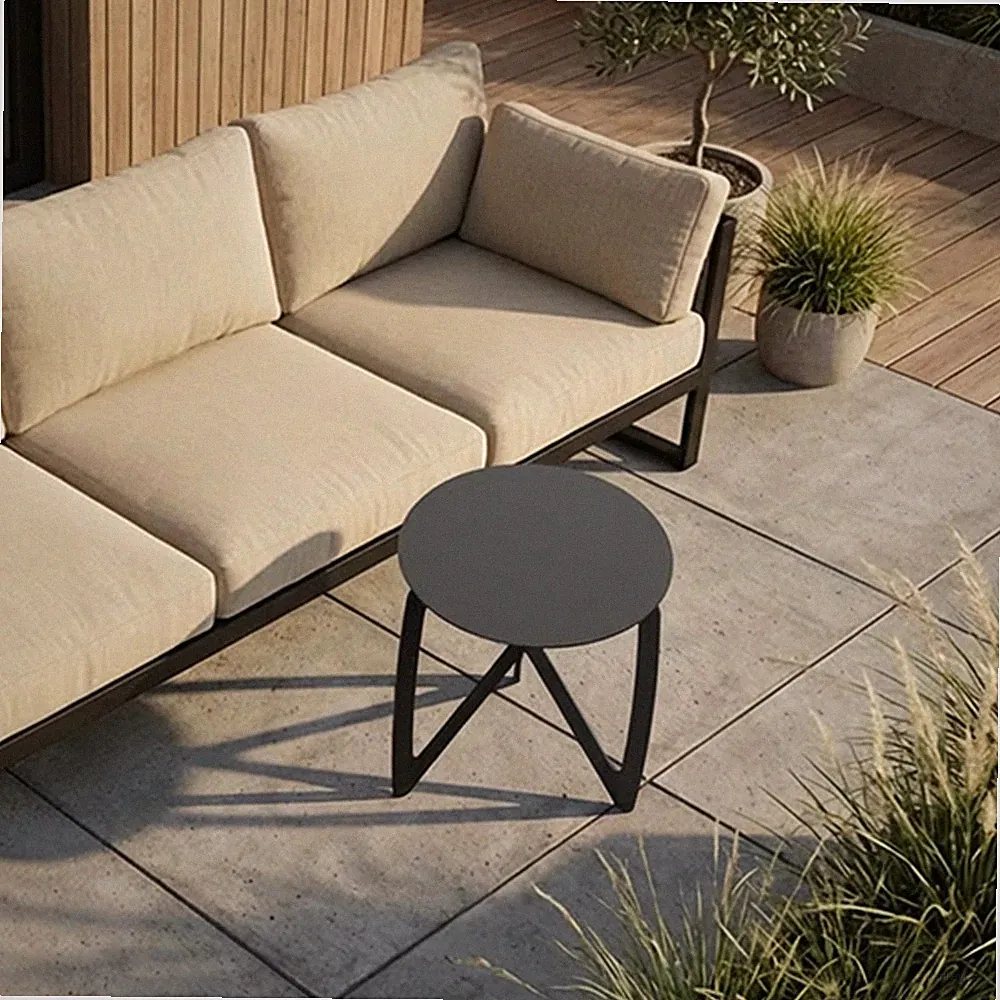 Gartentisch Terrassentisch Metall pulverbeschichtet Beistelltisch Balkontisch