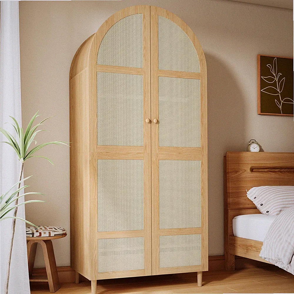 Gebogenen Kleiderschrank mit Kleiderstange Schubladen Flur garderobe