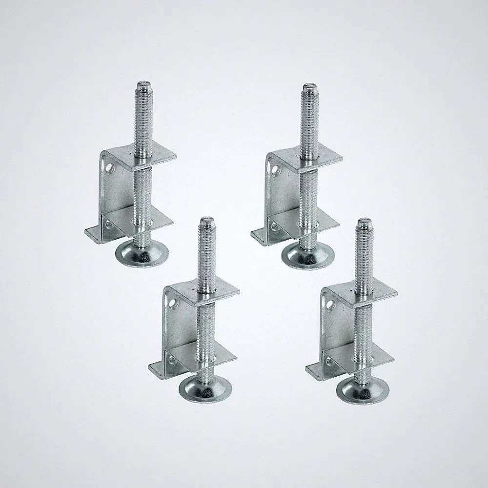 Gedotec 4x Möbelfuss verstellbar Sockel-Höhenversteller Sockelfuß M10 x 100 mm