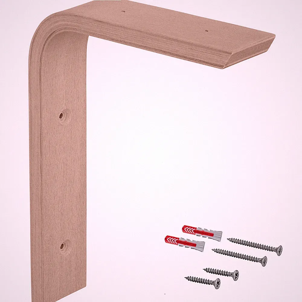 Gedotec Regalwinkel Country Holz Regalträger Buche 100-250 mm Wand-Konsole 80 kg