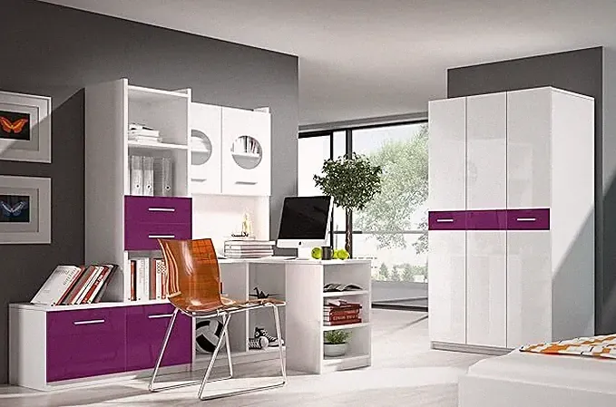 Generisch Jugendmöbel TOMI Schrank/Regal mit Schreibtisch/Regal Kindermöbel