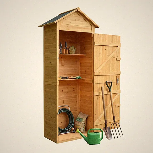 Gerätehaus Geräteschuppen Gartenschrank XL HOLZ Geräteschrank Gartenhaus