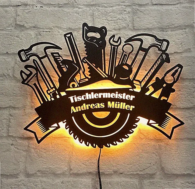 Geschenk für Tischler Schreiner Meister Wanddeko Holzwerkstatt Möbelbau