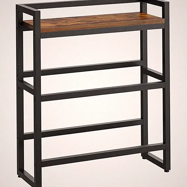 Getränkekistenregal 3-stöckig industriell, Tragkraft 50kg, Metall, Vintagebraun