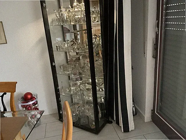 Glas Schrank Holz
