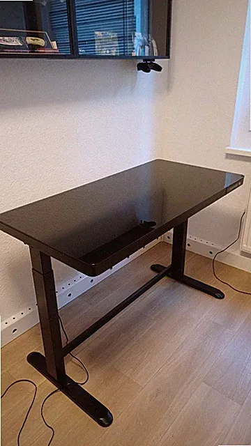 Glas Schreibtisch Elektrisch Höhenverstellbar 120x60 SIGMA ET118