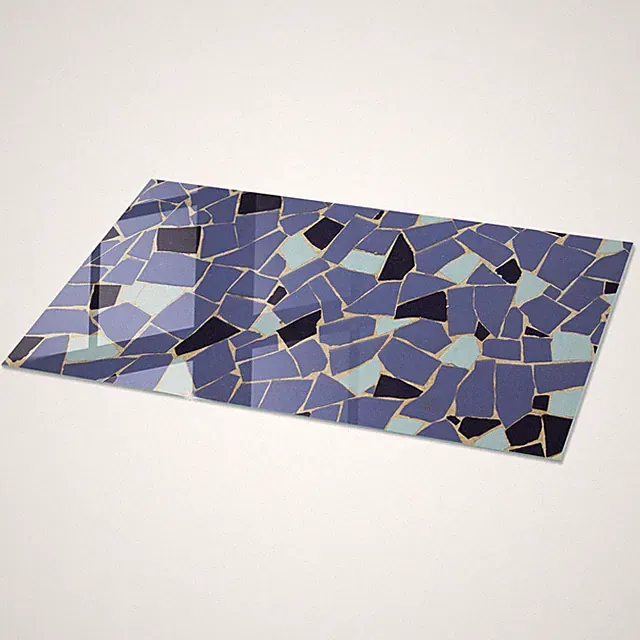 Glas Tischplatte als Tischschutz für die Tischoberfläche Buntes Muster 140x70 cm