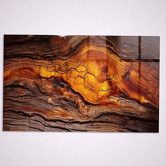 Glas Tischplatte für Esstisch und Couchtisch Edelholz Rechteckig 100x60 cm