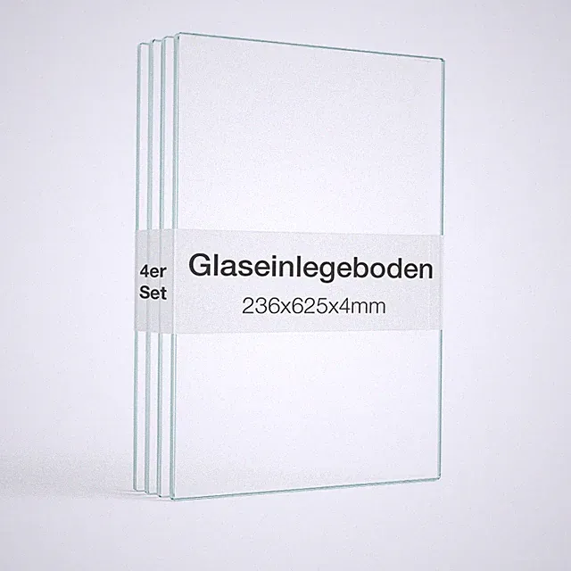 Glaseinlegeboden 4er-Set für die Modelle C1019/C1084 2trg Vitrine 176x67x33cm