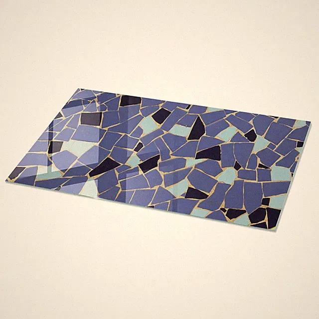 Glasplatte als Dekorative Tischauflage zum Auflegen Buntes Muster 120x60 cm