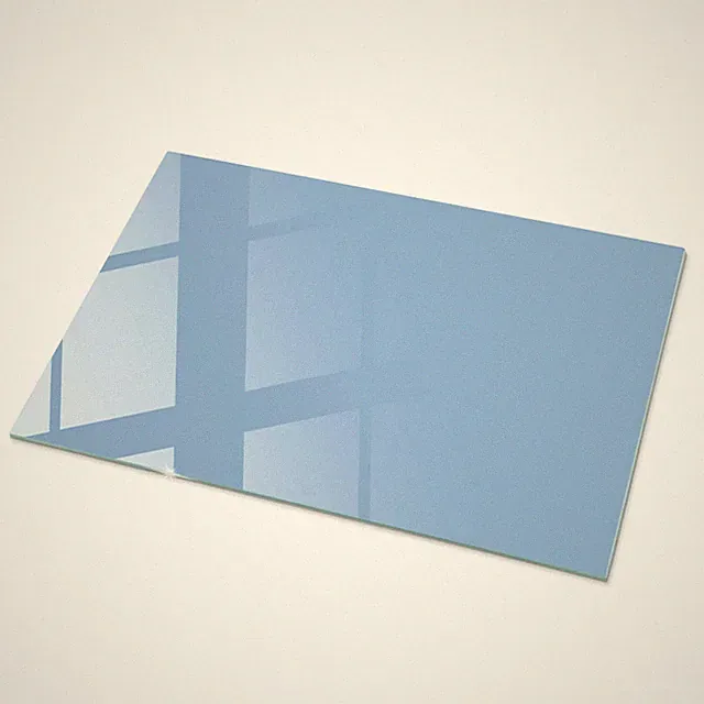 Glasplatte für den Couchtisch als Dekorativer Tischschutz Babyblau 100x70 cm