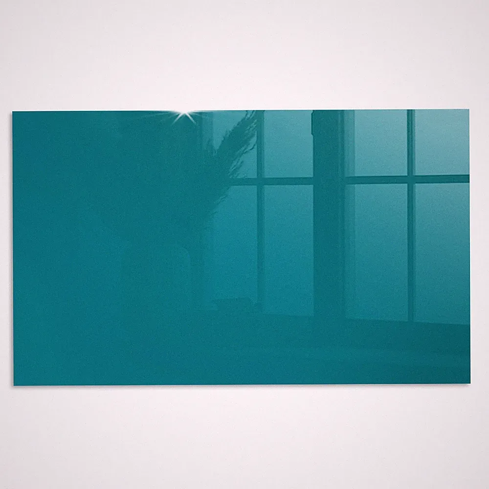 Glasplatte für Esstisch und Couchtisch Kühles Türkis Rechteckig 100x60 cm