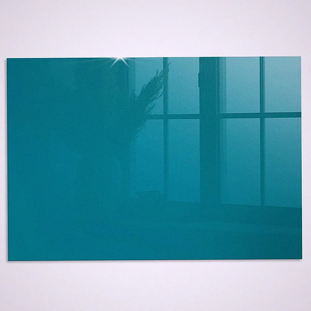 Glasplatte für Esstisch und Couchtisch Kühles Türkis Rechteckig 100x70 cm