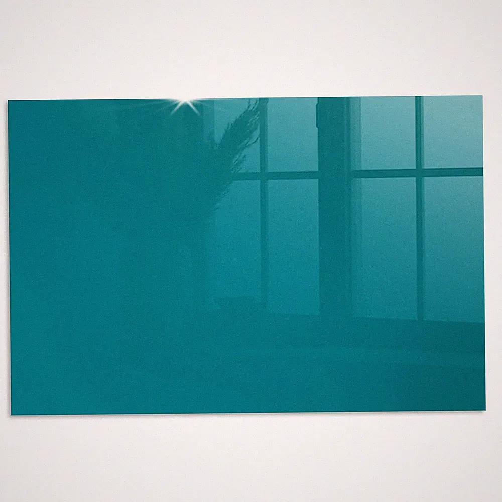 Glasplatte für Esstisch und Couchtisch Kühles Türkis Rechteckig 120x80 cm