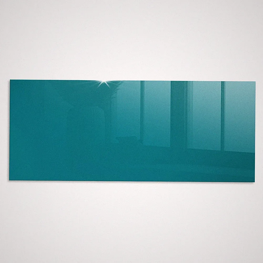 Glasplatte für Esstisch und Couchtisch Kühles Türkis Rechteckig 125x50 cm