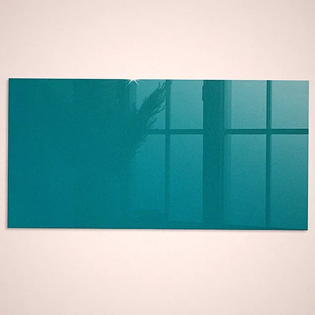 Glasplatte für Esstisch und Couchtisch Kühles Türkis Rechteckig 140x70 cm