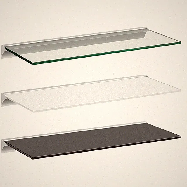 Glasregal | Glasablage Bad | Wandregal Glas | SQUARE+RAIL | klar, weiß, schwarz