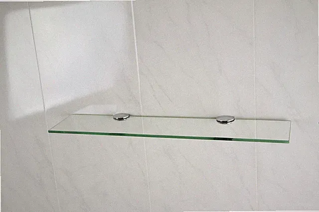 Glasregale Badezimmer Wandmontage Schwebend Gehärtet Gerade Regal + Stützen