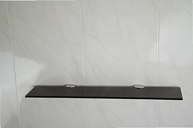 Glasregale Wandmontage schwarz gehärtet gerade verschiedene Chromstützen